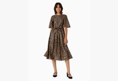 Graphic Leopard Midi Dress | Kate Spade Outlet Sparkly Accessories, Kate Spade Outlet, Cute Sneakers, Fall Essentials, Holiday Looks, Fall Shopping, Off Black, Designer Style, Staple Pieces