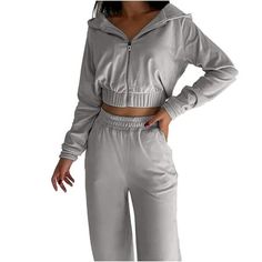 Workout Sets for Women Fashion Zip up Long Sleeve Cropped Hoodies Sweatshirts Athletic Pants Outfits Tracksuit WELCOME TO OUR CLOTHING STORE We develop and design clothing by ourselves. We have a mature supply chain and cooperate with many traditional foreign trade factories to provide cost-effective products! If you have any questions, please contact us, We will provide you with a good solution Ask:Is the material of the clothes as described? Answer:If the clothes you received are not as descri Athletic Pants Outfit, Womens Joggers Outfit, Plus Size Beach Outfits, Workout Sets For Women, Womens Athletic Outfits, Silk Pajamas Women, Zipper Cardigan, Trouser Outfit, Matching Sets Outfit