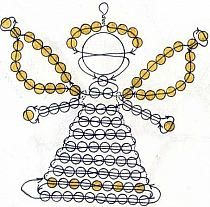 a drawing of an angel made out of circles