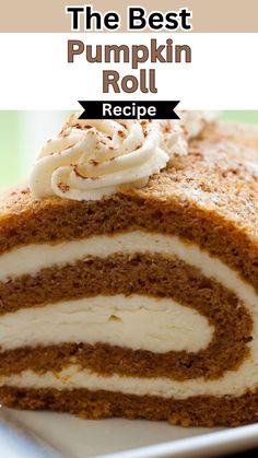 the best pumpkin roll recipe with cream cheese frosting