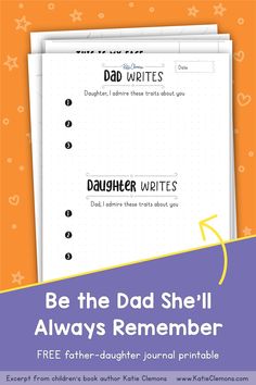 a father's day poster with the words be the dad she always remembers to be