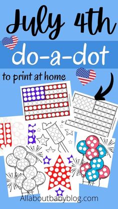 july 4th do - a - dot to print at home