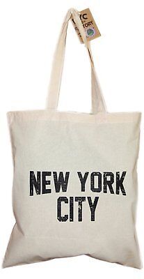 Trendy Fashion NYC Tote Bag Distressed New York City 100% Cotton Canvas Screenprinted, Bags Handbags Casual Shoulder Bag With Graphic Print For Travel, Casual Shopping Bag With Graphic Print, Casual Shoulder Bag With Graphic Print For Shopping, Casual Graphic Print Shoulder Bag For Shopping, Multipurpose Bag, Wedding Gift Bags, Nyc Fashion, Canvas Material, Gift Bags