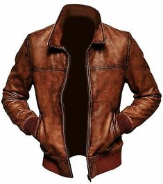 Great Shopping Men's Biker Motorcycle Vintage Distressed Brown Bomber Winter Leather Jacket, Mens winter Coats jacket Brown Leather Jacket Men, Cafe Racer Leather Jacket, Motorcycle Vintage, Vintage Cafe Racer, Winter Leather Jackets, Distressed Leather Jacket, Cafe Racer Jacket, Vintage Biker