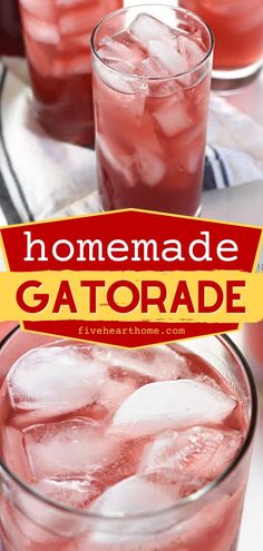 Try this all-natural sports drink! This easy Homemade Gatorade is the perfect summer drink to quench your thirst, hydrate your body, and replenish electrolytes. Plus, this non-alcoholic beverage is a great alternative to store-bought! Gatorade Alternative, Sports Drink Recipe, Homemade Sports Drink, Homemade Energy Drink, Electrolyte Drink Recipe, Homemade Gatorade, Homemade Electrolyte Drink, Energy Drink Recipe