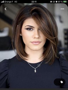 Shoulder Length Hair Asymmetrical, Edgy Easy Hairstyles, Short Hairstyles For Mom, Hairstyles For Moms Over 40, Easy Hair Color To Maintain Brunette, Short To Medium Hair Styles, Black Hair With Highlights And Lowlights, Mom Chop Hair, Hot Mom Haircut