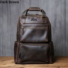 Leather Men's Backpack Features & Benefits 👜 Premium Quality Material: Top Layer Real Cow Leather:  Made from full grain cowhide leather for durability and a luxurious look. 🐄✨ Handmade Craftsmanship:  Every bag is meticulously handcrafted, ensuring a piece of art with exceptional quality. 🎨👌 📏 Generous Size & Capacity: Dimensions:  Length 31cm, Width 19cm, Height 47cm - Perfectly sized for all your needs. 📐 Capacity:  20-35 Litres - Ample space to carry your essentials, including a comput Work Backpack Women, 17 Inch Laptop Backpack, Office Backpack, Leather Travel Backpack, Men Office, Mens Satchel, Vintage Leather Backpack, Handmade Leather Backpack, Leather Backpack For Men