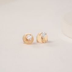 Kimberly Jewels are moments of luxury. Classic and elegant, these natural diamond stud earrings are crafted in solid 14k gold. Available in yellow, white, and rose gold, you can choose the perfect metal to complement your style. - Handmade- Solid Gold- 3-prong setting- Natural Diamonds - G Color, SI Quality Diamonds- Total Diamond Carat Weight: 0.03 ctw- Setting Measurement: 2 mm All Sarah Elise stud earrings come beautifully boxed in suede pouches you can always use when traveling! Yellow Gold Single Cut Diamond Earrings For Anniversary, 14k Gold Diamond White Earrings, Rose Gold Diamond Earrings With Prong Setting, Gold Single Cut Round Diamond Earrings, Timeless Gold Diamond Earrings With Single Diamond, Gold Round Cut Single Cut Diamond Earrings, Rose Gold Diamond Earrings With Brilliant Cut, Rose Gold Round Cut Lab Grown Diamond Earrings, Rose Gold Lab Grown Diamond Round Cut Earrings