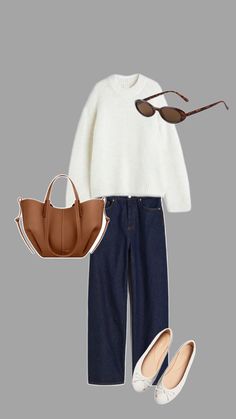 White fall outfit Polene Bag, Simple Fall Outfits, Fall Outfit, Fall Outfits, Autumn Outfits