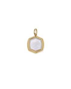 Usually we'd avoid putting a hex on your favorite piece, but the Davis 18k Gold Vermeil Charm in Ivory Mother-of-Pearl is worth taking a chance. This stunning silhouette makes for a meaningful accent to your charm bracelet or necklace. With a genuine stone framed in Gold Vermeil, we know you'll adore the Davis Charm for years to come. Beaded Pendant Necklace, Genuine Turquoise, Shop The Look, Engraved Items, Pearl Size, Beaded Pendant, Kendra Scott, Christmas List, Gold Vermeil