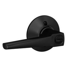 a black door handle on a white background