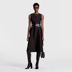 Products by Louis Vuitton: Studded Belt Dress Luxury Black Belted Dress, Belt Dress, Studded Belt, Louis Vuitton Official, Belted Dress, Fall Fashion, Autumn Fashion, Louis Vuitton