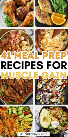 four meal prepped recipes for muscle gain