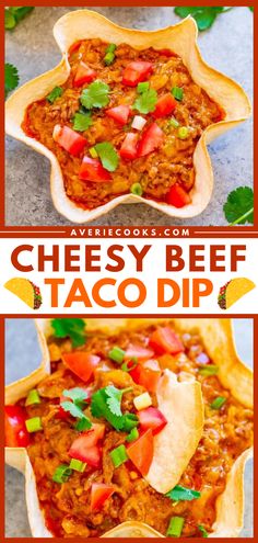 cheesy beef taco dip is an easy and delicious appetizer