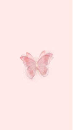 a pink butterfly flying through the air