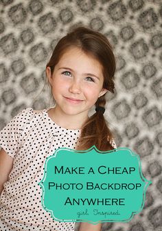 Make a Photo Backdrop Anywhere! Just use a Home Depot $17 clothing rack and clip on material. I thing wrapping paper would work too! I'll have to try it :-) check out this mom's site! Make A Photo Backdrop, Photographer Essentials, Diy Photo Backdrop, Garage Studio, Diy Budget, Photo Equipment, Cadeau Photo