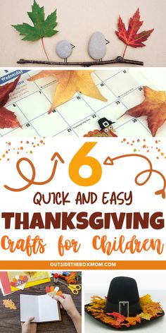 thanksgiving crafts for children that are easy to make and great for the classroom or home