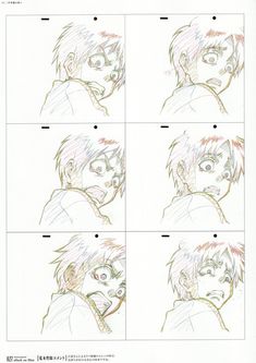 the animation character sheet for an upcoming anime film