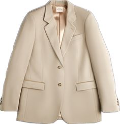 Luxury Single Breasted Blazer With Suit Collar, Luxury Single-breasted Blazer With Suit Collar, Luxury Tailored Blazer For Office, Beige Formal Blazer With Welt Pockets, Elegant Beige Blazer With Pockets, Office Sport Coat In Beige With Pressed Crease, Beige Blazer With Welt Pockets For Formal Occasions, Luxury Tailored Office Blazer, Luxury Blazer With Lapel Collar For Office