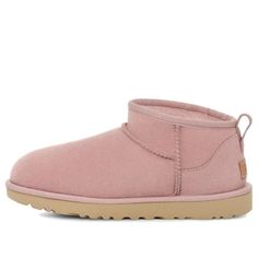 (WMNS) UGG Classic Ultra Mini 'Rose Grey' 1116109-RSGRY Mini Boots, Ugg Classic Ultra Mini, Athleisure Sneakers, Booties Shoes, Stylish Boots, Flip Flop Shoes, Ugg Classic, Trail Shoes, Shoes Shop