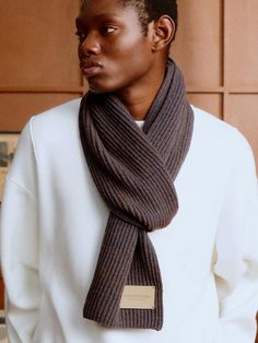 Composition : WOOL 50% NYLON 50%Country of Origin : China Brown Wool Casual Scarf, Casual Brown Wool Scarf, Casual Brown Knitted Scarf, Wool Scarves For Workwear In Winter, Knitted Wool Scarves For Fall, Brown Casual Scarves For Cold Weather, Casual Brown Scarves For Cold Weather, Casual Brown Scarf For Fall, Classic Brown Winter Scarf