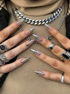 Multicolor  Collar   Colorblock,Graphic,Plants 3D Nails Embellished   Nail,Hand & Foot Care Fake Nails Long, Ballet Nails, Chrome Nails Designs, Nagel Tips, Almond Shape Nails, Y2k Nails, Fake Nails With Glue, Nail Forms, Diamond Nails