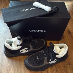 Women’s Chanel Sneakers Brand New Black Size 38 Chanel Sneakers 2022, Chanel Sneakers, Sneaker Brands, Chanel Shoes, Designer Sneakers, Shoes Women, Womens Shoes Sneakers, New Black, Limited Time