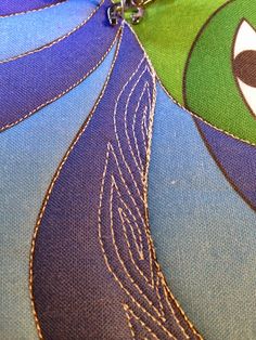 a close up view of the stitchs on fabric