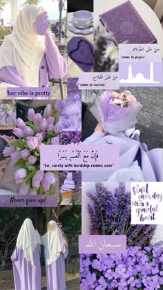 purple and white collage with lavender colors