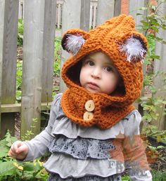 The Woodland Friend Hooded Cowl Sizes by FromHomeCrochet on Etsy, $40.00 Hooded Cowl Crochet Pattern, Best Winter Hats, Hooded Cowl, Fox Hat, Woodland Friends, Crochet Winter, Hooded Scarf, Handmade Kids, Crochet Cowl