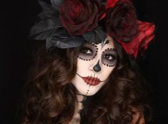 Catrina Costume, Catrina Makeup, Makeup Christmas Gifts, Fantasy Make-up, Ideas For Makeup, Makeup Organization Vanity, Halloween Queen, White Makeup