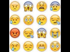 various emoticions with different facial expressions