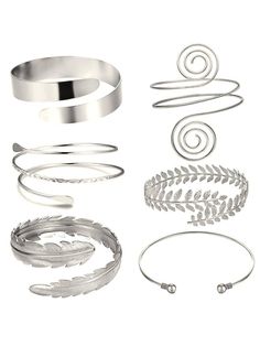 Silver  Collar     Embellished   Women's Fashion Jewelry Arm Cuff Jewelry Silver, Jóias Body Chains, Silver Arm Cuff, Mha Dr, Glow Bracelets