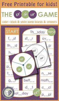 the free printable for kids's color and write game