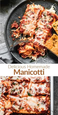 delicious homemade manicotti bread is served on a plate