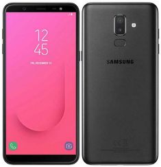 the new samsung galaxy j5 is shown in black and pink, next to an image of