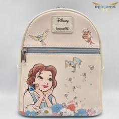 Loungefly Disney Beauty And The Beast Belle Daydream Mini Backpack Brand New With Tags Size: Mini / Approx. (9" W X 10" H X 4" D) Comes With Front Zipper Pocket, Interior Drop Pocket And Silver-Tone Hardware. Our Reputation Is Extremely Important, And We Are Devoted To Ensure You Can Buy With Full Confidence Any Questions Feel Free To Contact Us White Backpack For Disney Trips, Backpack With Pins, Beauty And The Beast Belle, Embroidered Backpack, Star Wars Luke Skywalker, Free People Bags, Disney Loungefly, Disney Bags, Loungefly Bag