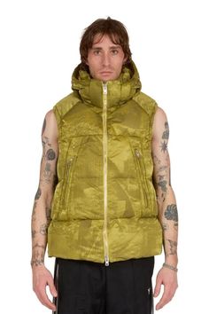 Gfx Puff Vest Vests Y-3 Yellow XL Puff Vest, Walter Van Beirendonck, Pocket Shirt, Yohji Yamamoto, Padded Jacket, Jacket Sale, Comme Des Garcons, Quilted Jacket, Biker Jacket