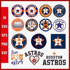 Houston Astros MLB SVG Cut Files Baseball Clipart Bundle Houston Astros Svg, Astros Svg, Baseball Wife, Baseball Vector, Wife Aesthetic, Astros Baseball