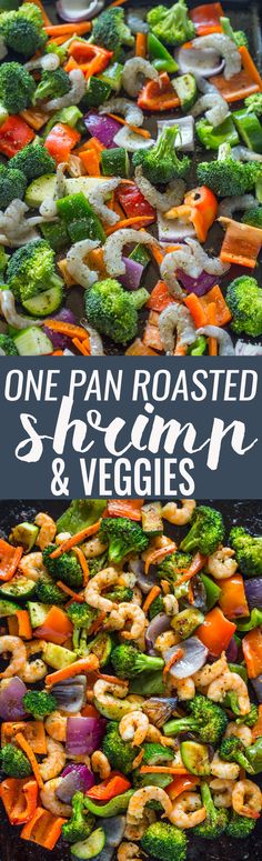 one pan roasted broccoli and veggies is the perfect side dish for any meal