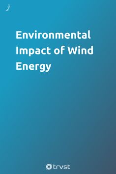 the cover of environmental impact of wind energy