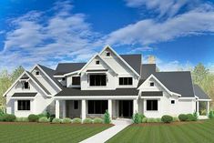 this is an artist's rendering of the front elevation of a house for sale