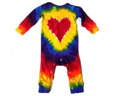 Baby rainbow heart tie-dye coverall union suit with snap up bottom. Soft and comfy long sleeve one piece jumpsuit with lap shoulder. Please message me if you would like to order this with a different design. That is no problem at all. SizeFitsHt.(in.Wt(lbs. Width (in. Length (in.) NB 0-3m 18-21 5-9 7 17 6 m 3-6 m .... 22-24 10-16 8 19 12 m ... 6-12 m .... 25-28 17-20 9 21 18 m ... 12-18m ... 29-31 21-24 10 23 24 m .. 18-24m ... 32-34 25-27 11 25 Soft 100% ring spun cotton, 1 x 1 baby rib knit, w Multicolor Long Sleeve Cotton Onesie, Multicolor Cotton Long Sleeve Onesie, Playful Long Sleeve Onesie, Playful Long Sleeve Unisex Onesie, Playful Unisex Long Sleeve Onesie, Multicolor Long Sleeve Onesie For Playwear, Playful Long Sleeve Fitted Jumpsuits And Rompers, Playful Fitted Long Sleeve Jumpsuits And Rompers, Casual Multicolor Long Sleeve Onesie