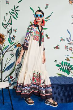 La DoubleJ Resort 2021 Collection - Vogue Double J, Bohemia Style, Silk Maxi, Vogue Russia, Fashion Materials, Silk Maxi Dress, Long Sleeve Maxi, Printed Silk