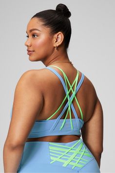 Boost Low Impact Bra Fabletics blue female Activewear >> Womens >> Sports Bras >> Low Impact regular Yoga and Studio Removable Bra Cups/Strappy Blue 4-way Stretch Sports Bra For Training, Blue Sports Bra With 4-way Stretch For Gym, Blue 4-way Stretch Sweat-resistant Activewear, Sporty Blue 4-way Stretch Sports Bra, Blue Sweat Resistant 4-way Stretch Activewear, Blue Sweat-resistant 4-way Stretch Activewear, Versatile Blue Activewear With Light Support, Versatile Blue Activewear For Spring, Versatile Spring Blue Activewear