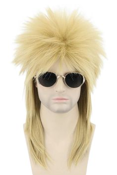 PRICES MAY VARY. Versatile Costume Accessory: Ideal for 70s, 80s, heavy metal, punk rock, and disco-themed parties or Halloween. Mullet Wig Style: Iconic hairstyle with short front and long back sections in a sleek Blonde color. Unisex Design: Suitable for both men and women to achieve an authentic retro or rock star look. High-Quality Material: Made from durable synthetic fibers for a natural-looking and long-lasting wig. Included Accessory: Wig X1 + Wig cap X1, complete the iconic rock star lo Disco Halloween Costume, Blonde Mullet, 80s Mullet, Mullet Wigs, Blonde Halloween, Halloween Costumes Funny, Funny Wigs, Wigs For Men, Blonde Halloween Costume