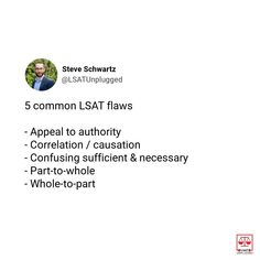 a white background with the words 5 common lsatt laws appeal to authority confusing