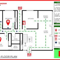 I will design fire evacuation diagram and plan Life Safety Plan Architecture, Fire Evacuation Plan, Hazard Map, Emergency Evacuation Plan, Evacuation Plan, Job Advice, Emergency Evacuation, Emergency Plan, Plan Drawing