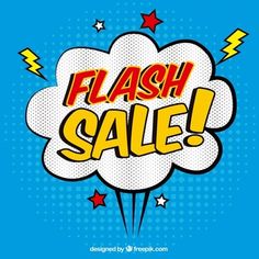 flash sale poster with comic style