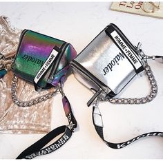 Free U.S. shipping. Style:  , color:Silver, suite for season：Summer, Autumn ，Anniversary, Going out, Hanging out, School, Material PU, Women's Silver Shoulder Bag with Chains Silver Shoulder Bag, Holographic Fashion, School Material, Pink Shoulder Bags, Pink Shoulder Bag, Chain Accessories, Bag With Chain, Lv Bags, Girls Bags